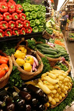 fresh veggies from whole foods