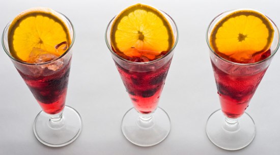glasses of sangria