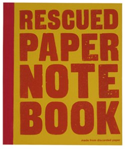 rescued paper notebook