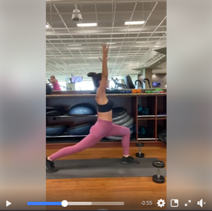 An image of Amber working out